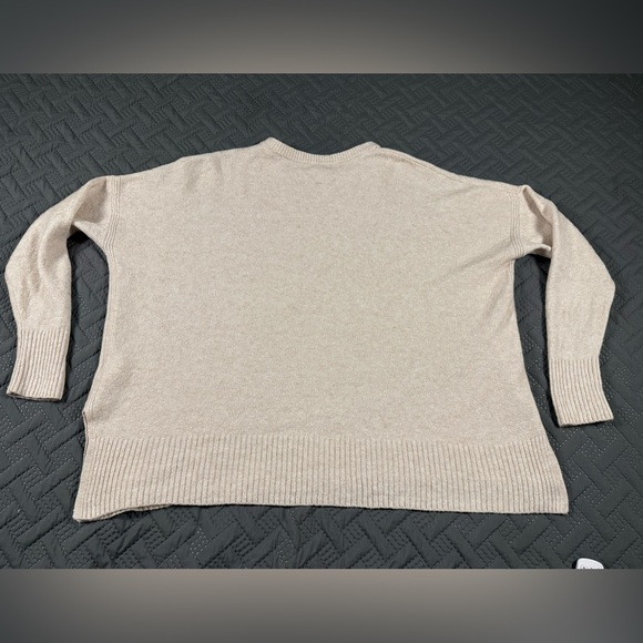 Treasure & Bond Oatmeal Oversized Knit Sweater Women’s Large Wool Blend Cosy - Picture 2 of 9